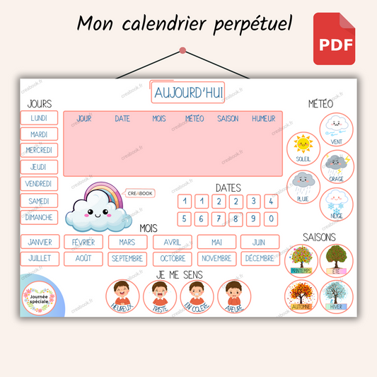 Calendrier perpétuel Garçon