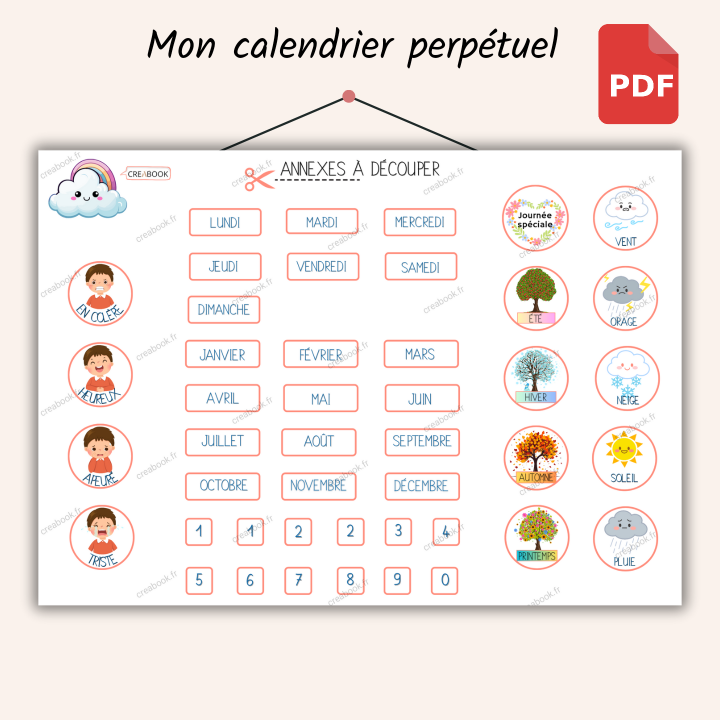 Calendrier perpétuel Garçon